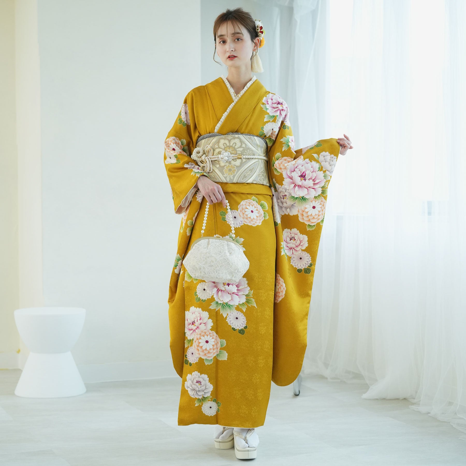 JAPAN STYLE 訪問着 レンタル 画像の帯がセット 選べる 6カラー 着物