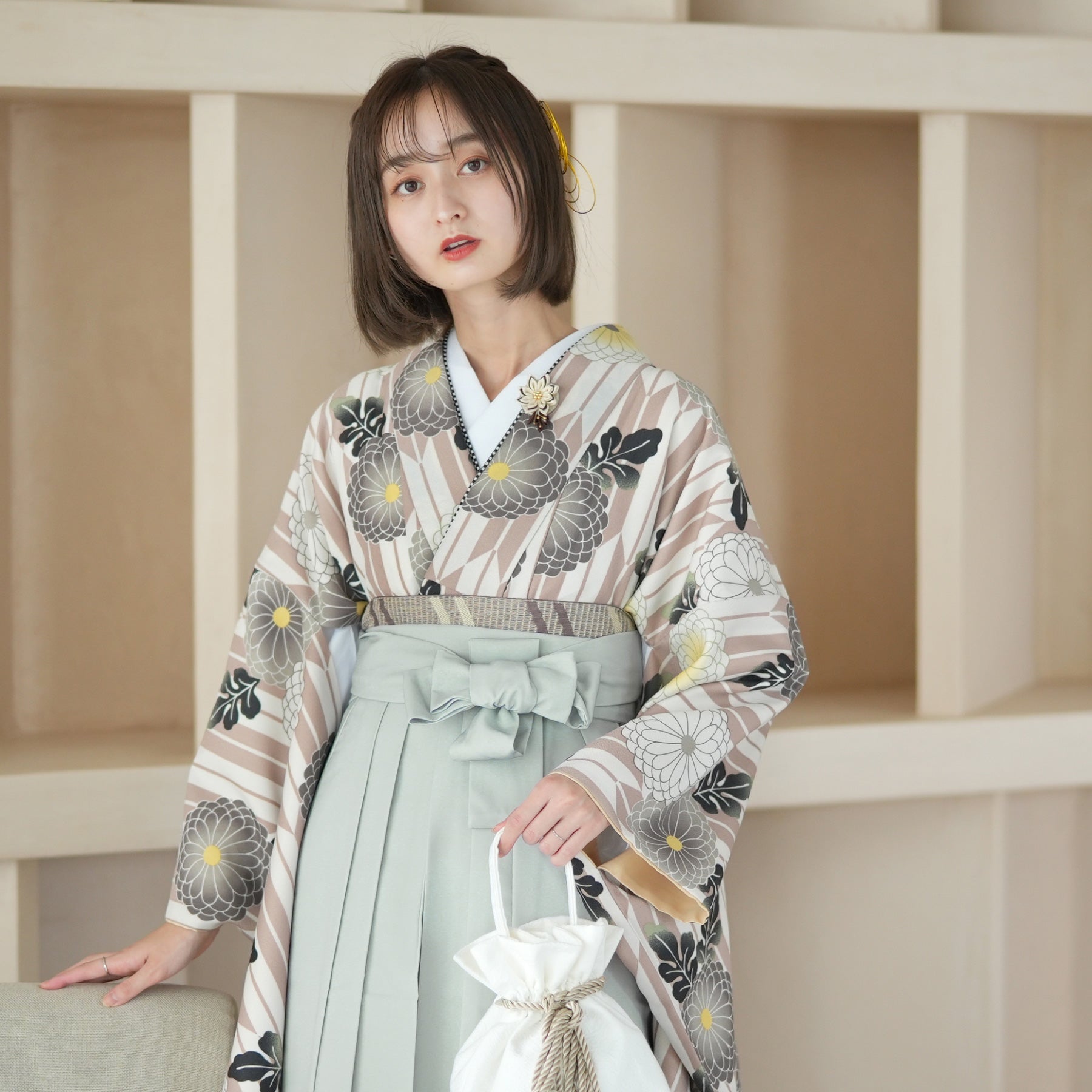 二尺袖 着物 袴フルセット 袴色・ 袴サイズ選択できます 新品 NO16017