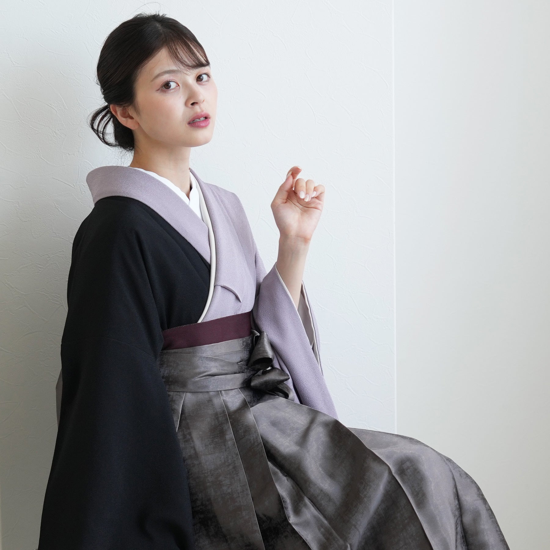 レンタル品】utatane 2尺袖 袴 17点セット 91cm 古典柄 レトロ