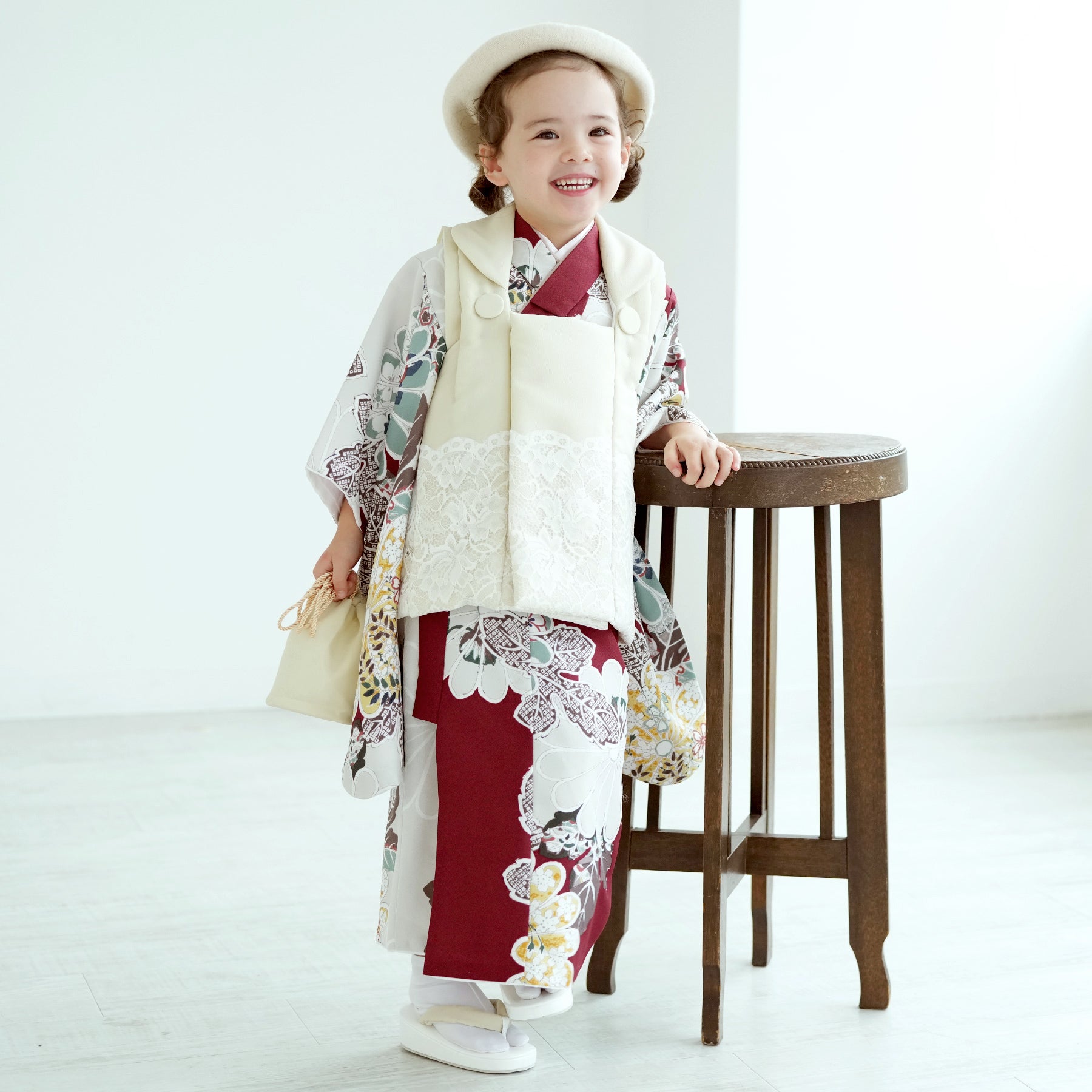 utatane うたたね　ウタタネ　七五三 女の子　3歳 レンタル】七五三 3歳 着物 utatane 女の子 被布セット 子供