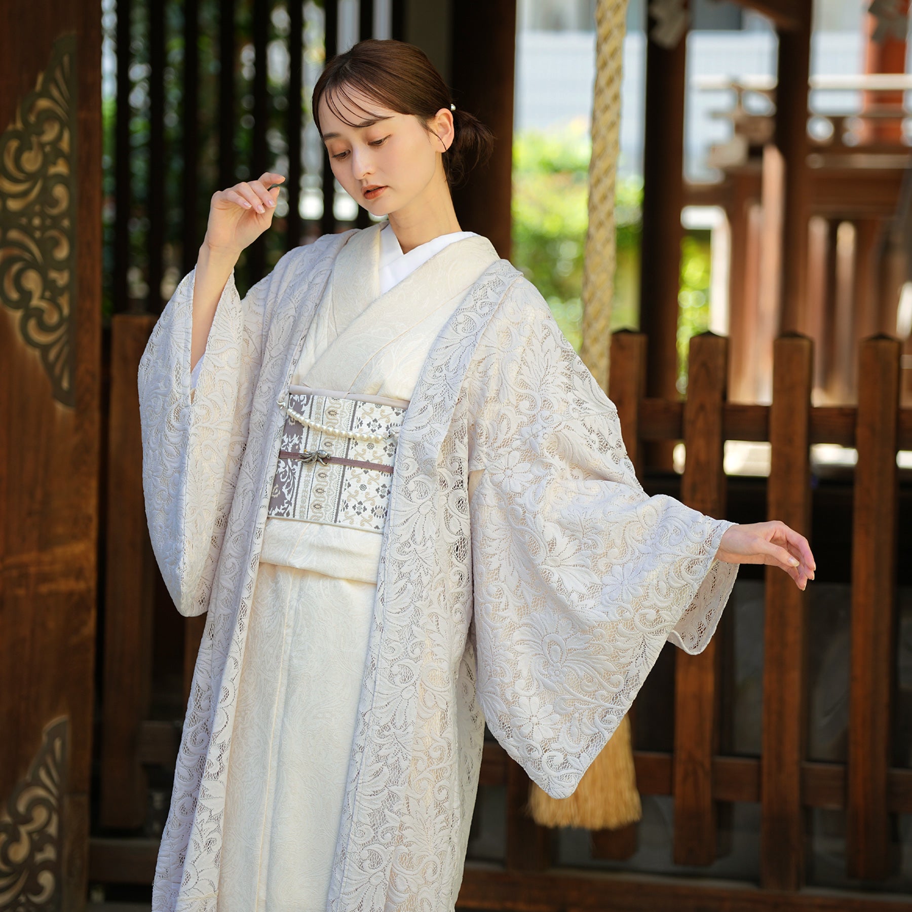 ハンドメイド　十二単風羽織り 十二単風羽織り（ハーフバージョン） ハンドメイド 十二単風羽織り