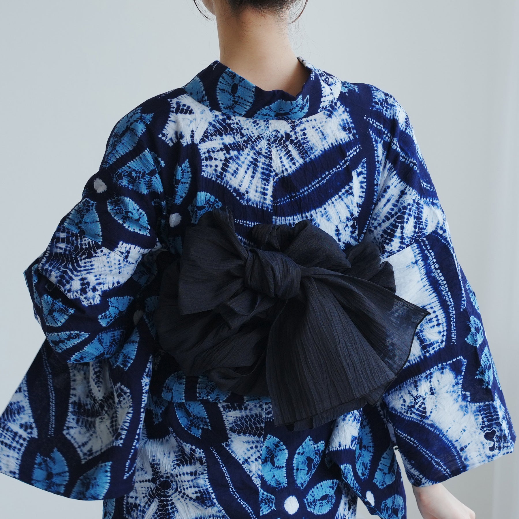 兵児帯 小千谷縮 ネイビー】へこ帯単品 本麻 越後小千谷本麻織物
