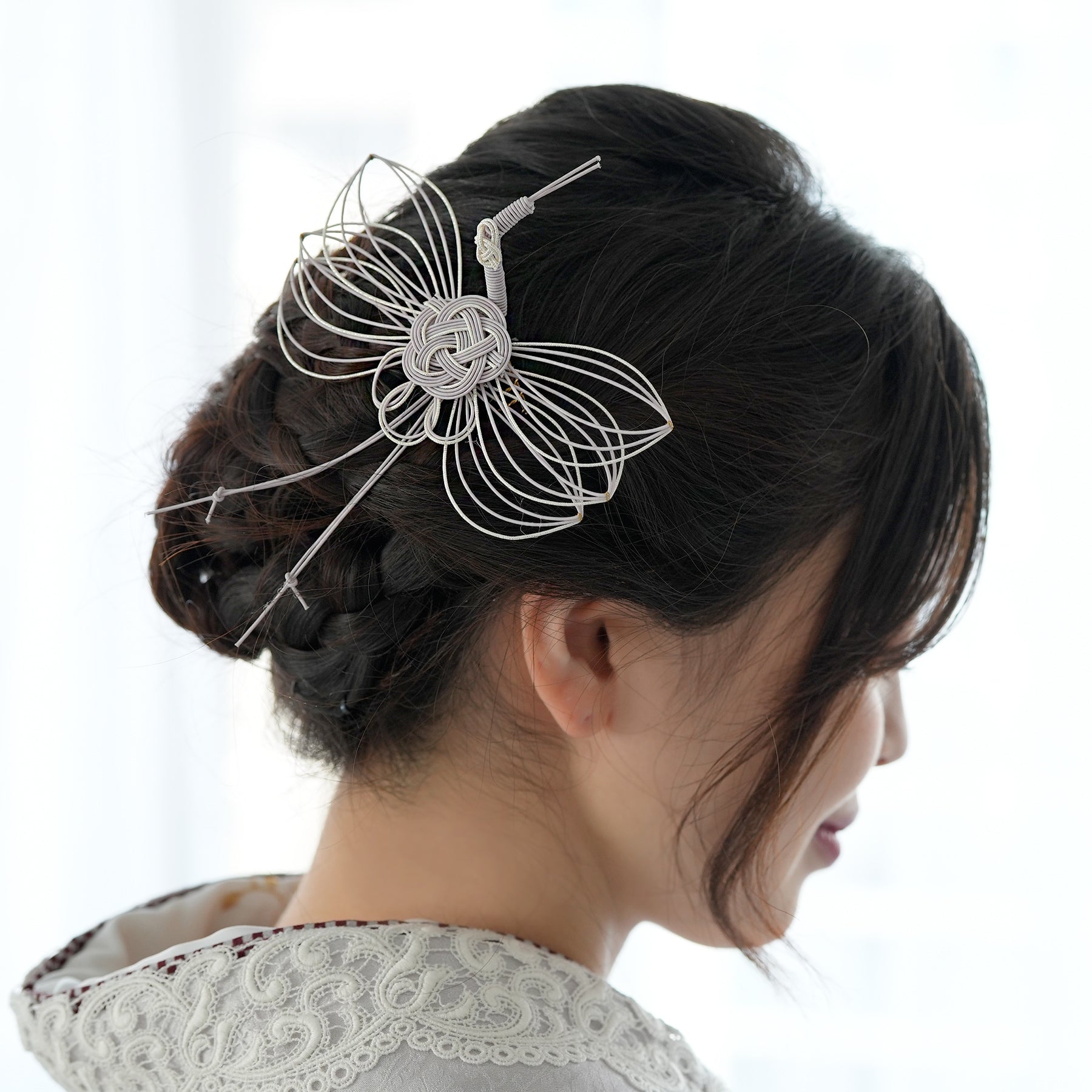 髪飾り ヘアアクセサリー 水引鶴コーム 単品 ジャポニズム 日本製