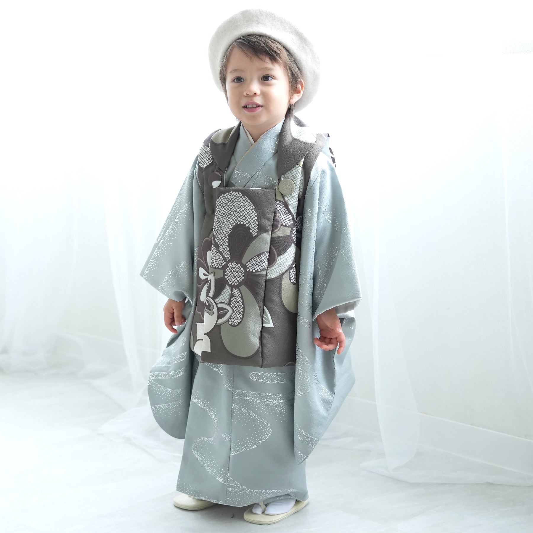 男の子 3歳 被布コートセット 七五三 - 和服