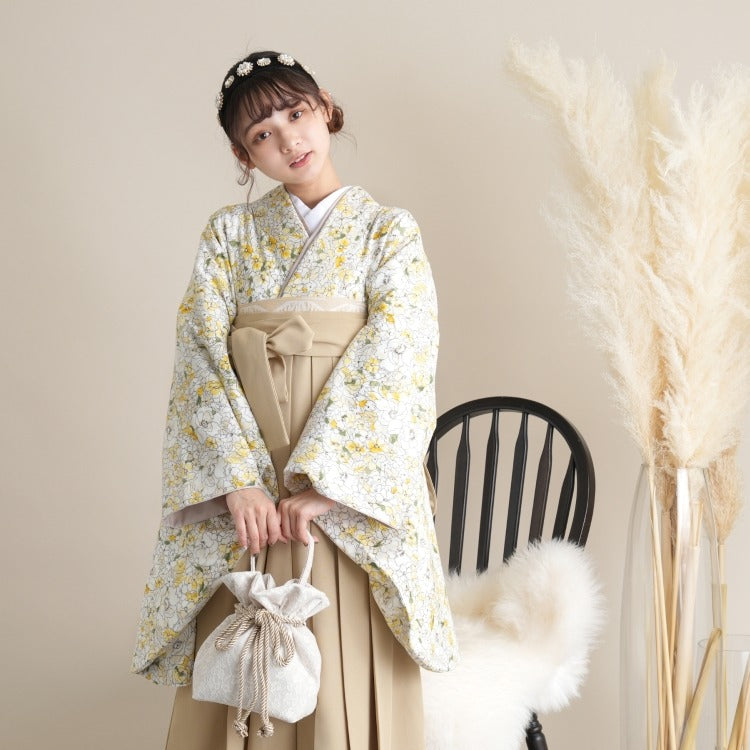 袴 二尺袖 大学 卒業式 utatane 淡色袴 帯付き utatane 袴 卒業式 購入 2尺袖着物+袴の2点セット レトロ 袴