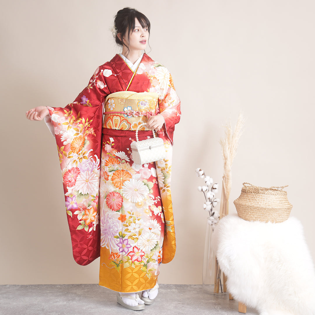 1479★正絹 袋帯 5本セット☆着用可能 袋帯 振袖用 正絹 桜紋様 黒x紫金 金糸銀糸 ラメ糸 六通柄