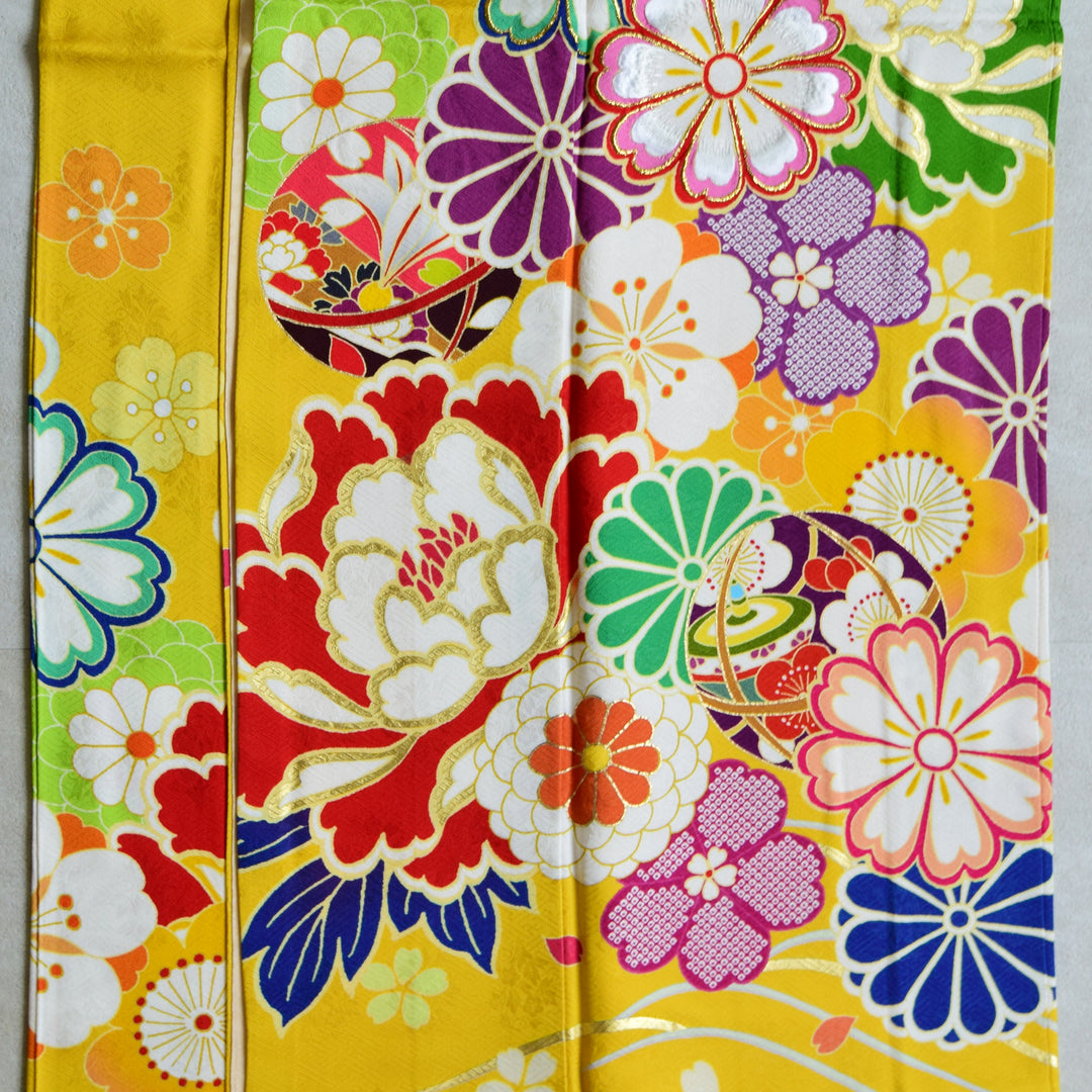 レンタル】振袖 着物セット 正絹着物+正絹袋帯 成人式 晴れ着 記念撮影