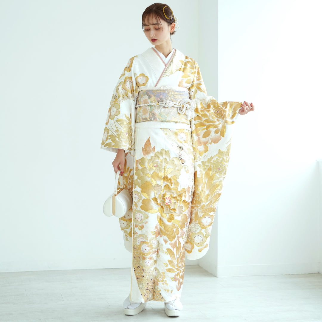 レンタル】振袖 成人式 桂由美 YUMI KATSURA ブランド 金彩振袖 正絹