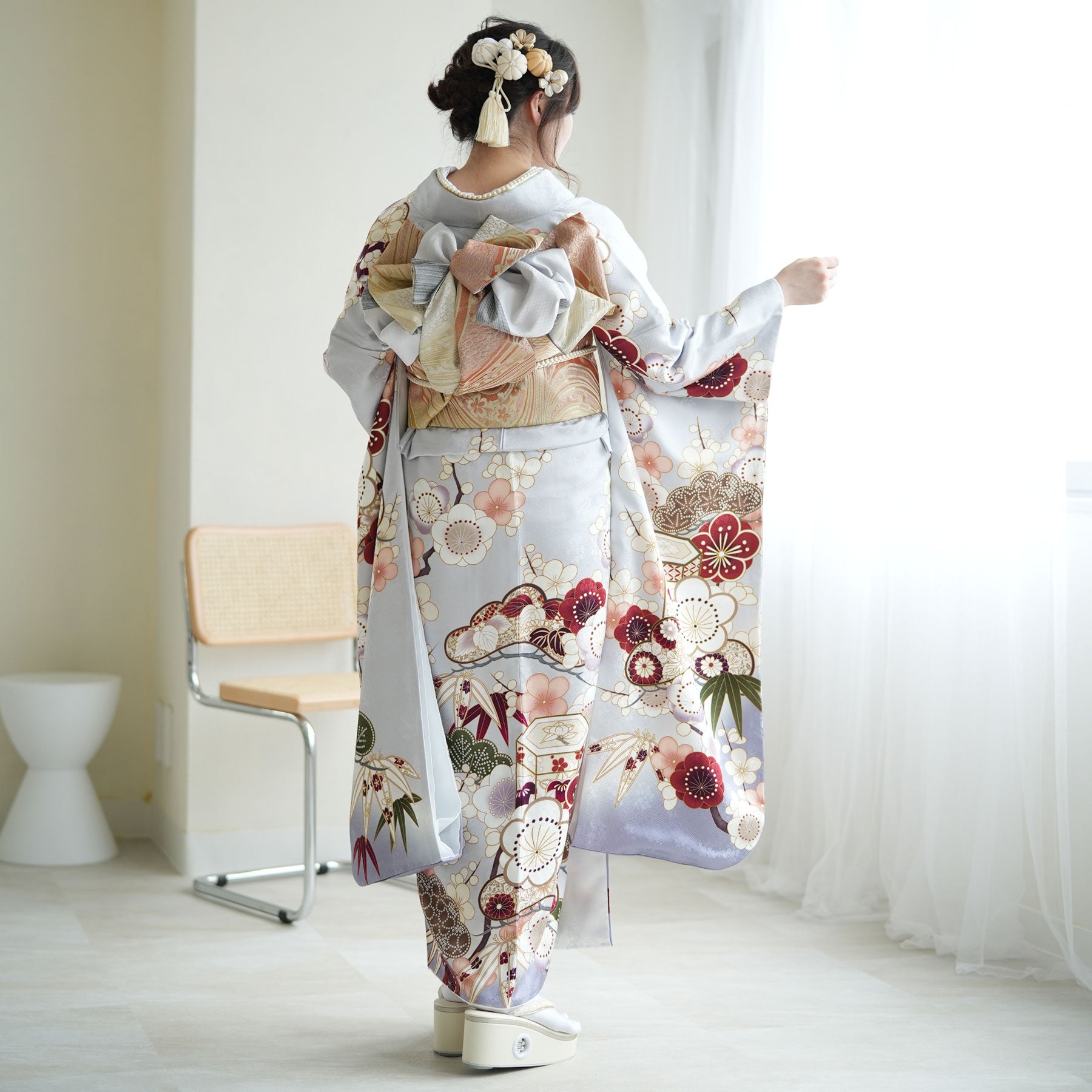 kimonolove袋帯袋帯 佐賀つづれ 正絹 金銀糸 聚楽松庭園 着物 kimono AO-0429