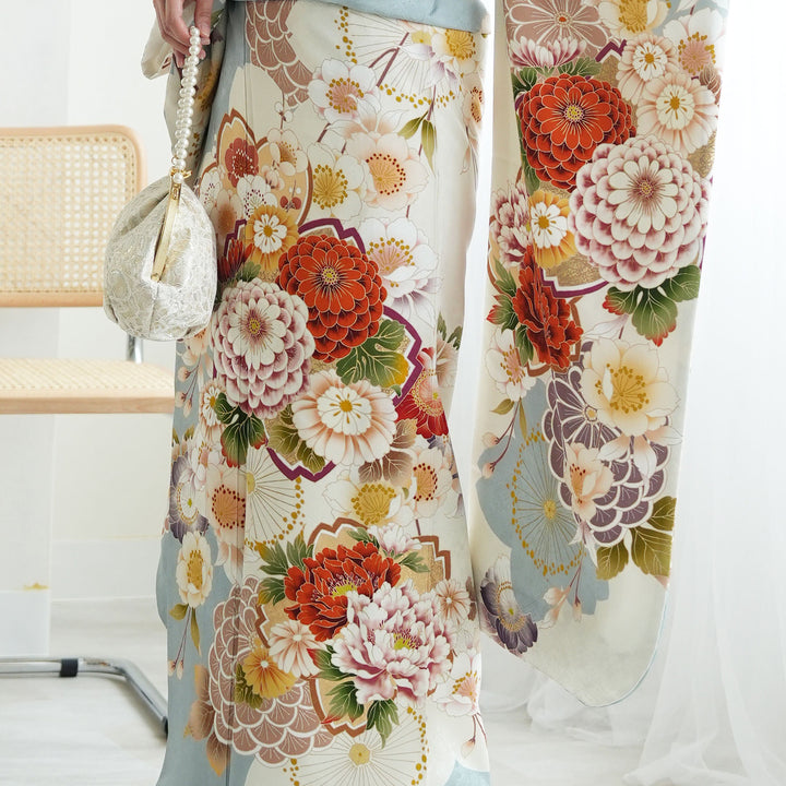 レンタル】振袖 着物セット 正絹着物+袋帯 成人式 晴れ着 往復送料無料