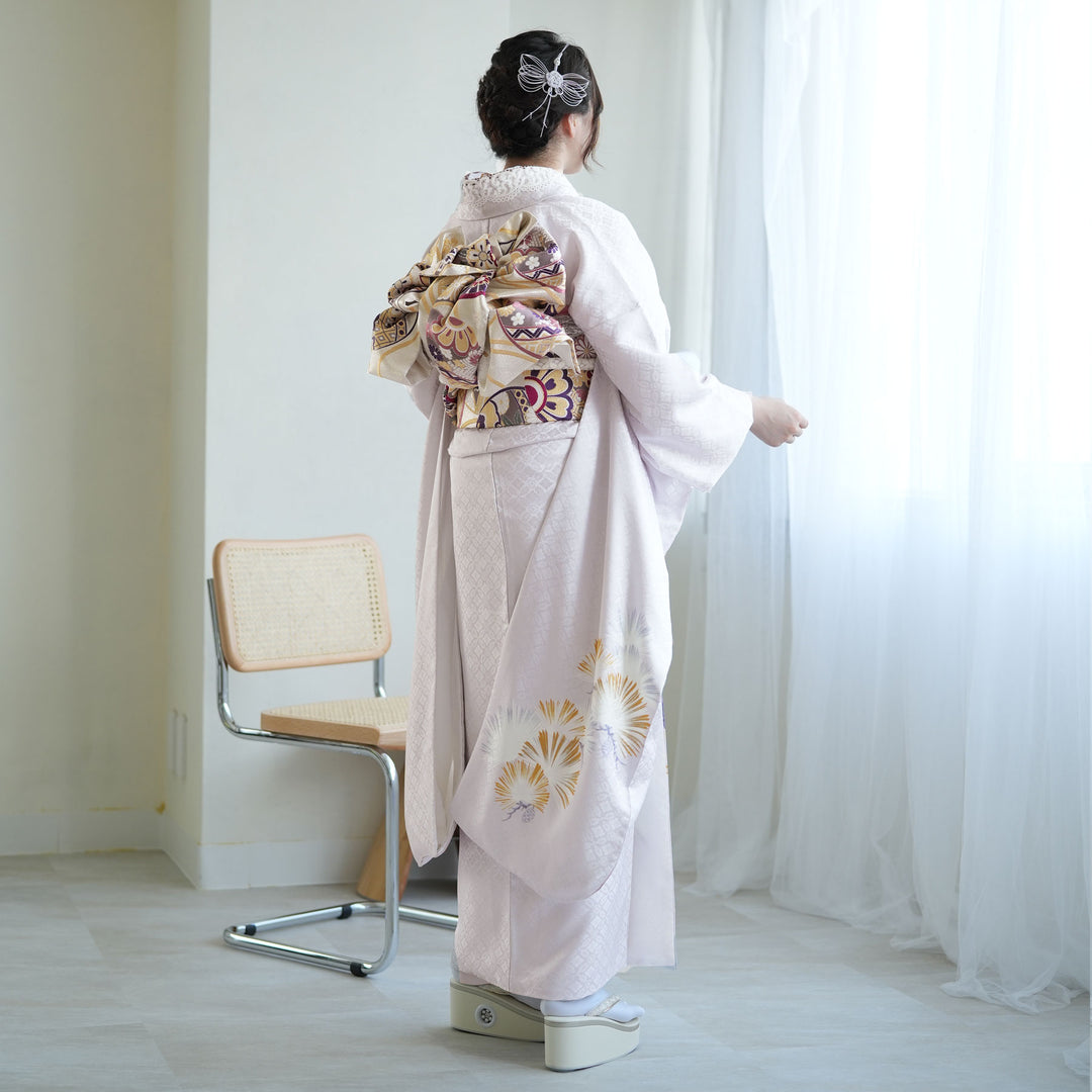レンタル】振袖 着物セット 正絹着物+袋帯 成人式 晴れ着 往復