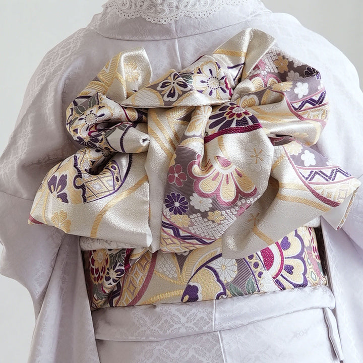 レンタル】振袖 着物セット 正絹着物+袋帯 成人式 晴れ着 往復