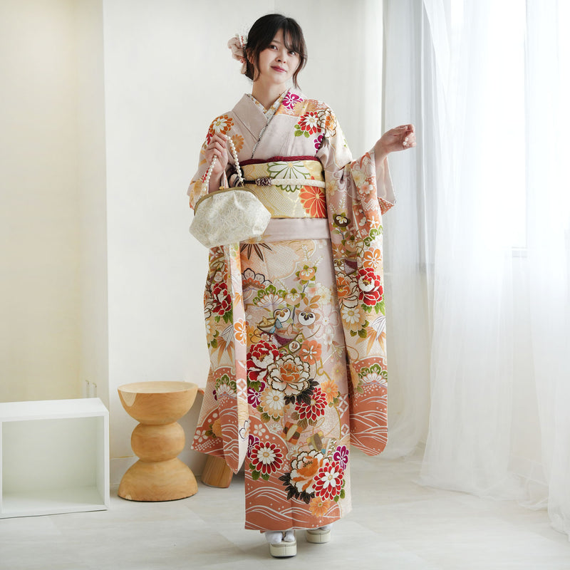 933124223a6袋帯 着物 正絹 仕立て上がり 豪華 帯 和装 和服 礼装 kimono