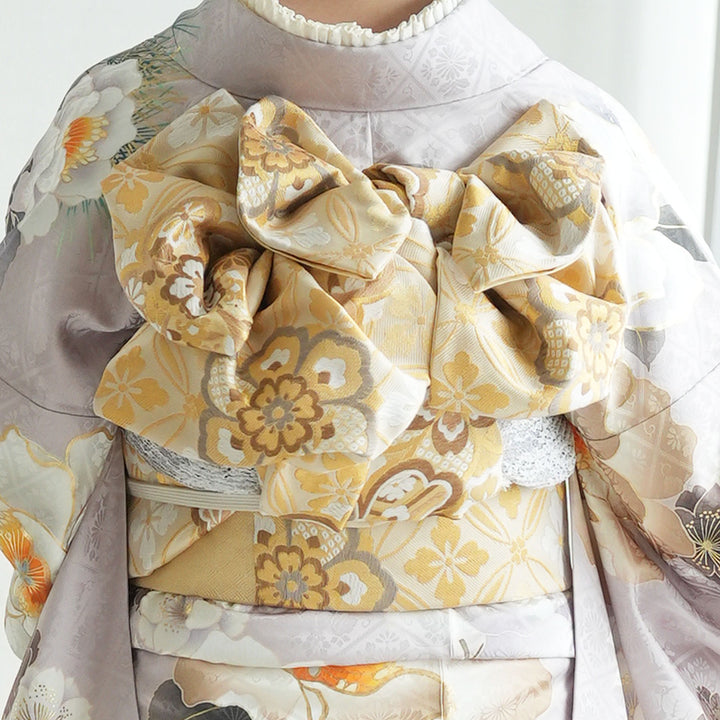 レンタル】振袖 着物セット 正絹着物+袋帯 成人式 晴れ着 往復