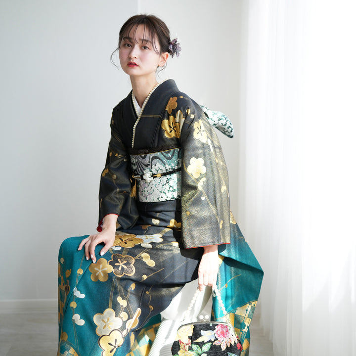 ※振袖セットNo 224-振袖+袋帯-2点セット　最終値下!! 振袖セットNo 224-振袖+袋帯-2点セット 最終値下!!