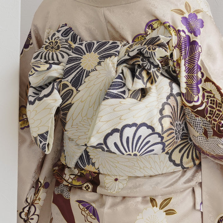 ◾超新品◾正絹　高級呉服 ベージュの訪問着　帯セット　着物　 絵札　レディース 楽天市場】【お仕立て上がり 】訪問着 2点セット コーディネート