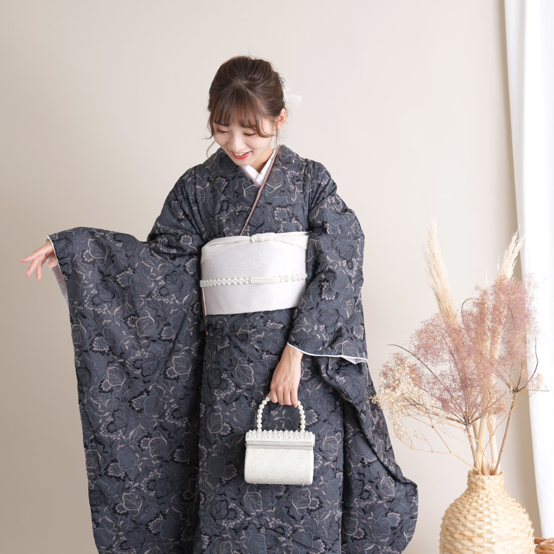 utatane 浴衣 コットン刺繍レース-