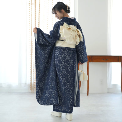 【レンタル】振袖 utatane 日本製レース着物+西陣袋帯 着物セット 成人式  晴れ着 記念撮影 往復送料無料（1010604600）