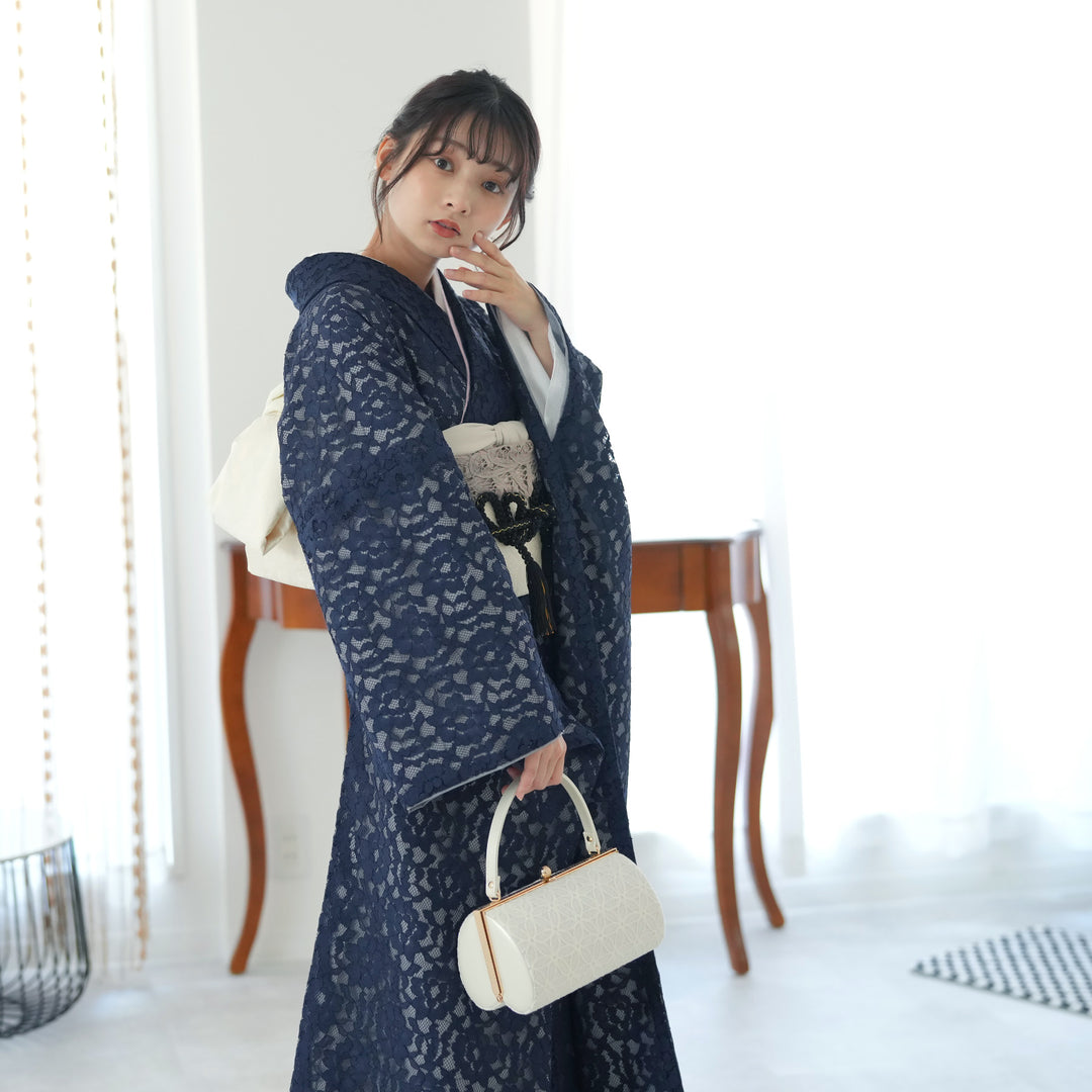 レンタル】振袖 utatane 日本製レース着物+西陣袋帯 着物セット