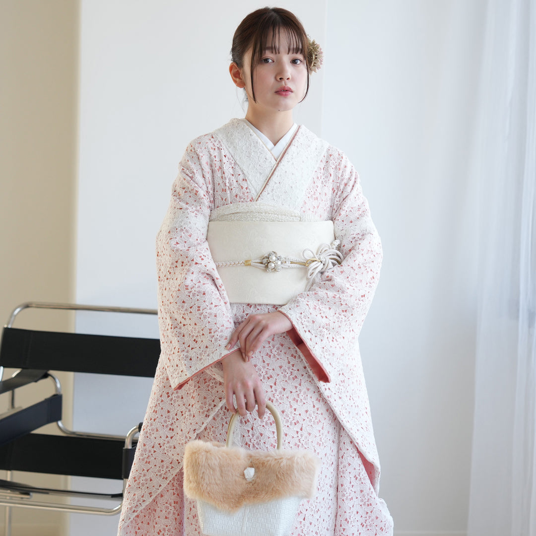 レース振袖 袋帯 色無地 2点セット 成人式・結婚式・披露宴 レース振袖 袋帯 色無地 2点セット 成人式・結婚式・披露宴