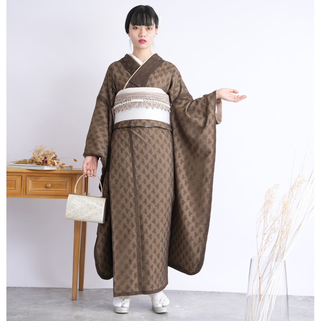 レンタル】振袖 utatane 日本製レース着物+西陣袋帯 着物セット 成人式 