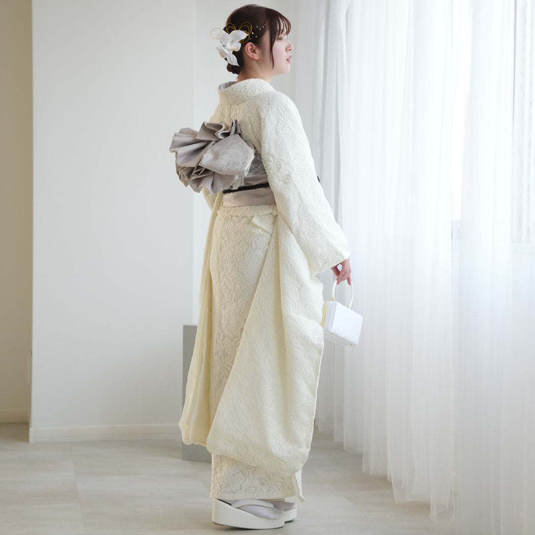 レンタル】振袖 utatane 日本製レース着物+西陣袋帯 着物セット 成人式