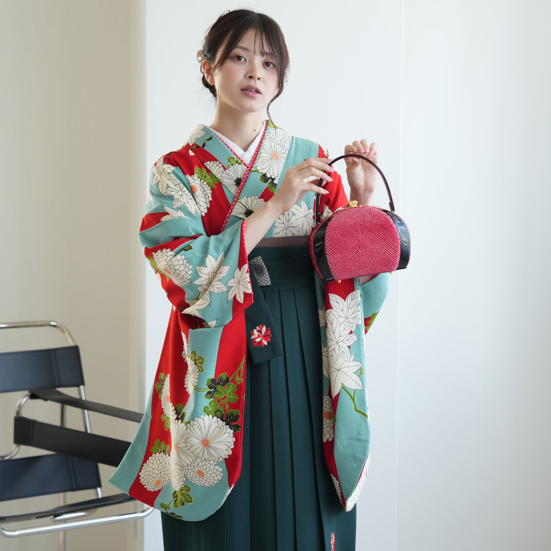 レンタル品】九重 2尺袖 袴 17点セット 87-95cm 日本製 レトロ