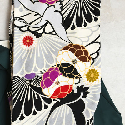 【レンタル】 袴 17点セット JAPANSTYLE×中村里砂 袴91-99cm（身長153-170cm） 二尺袖着物 フルセット レディース 大学生 卒業式 重ね衿縫い付済 （1020600901）