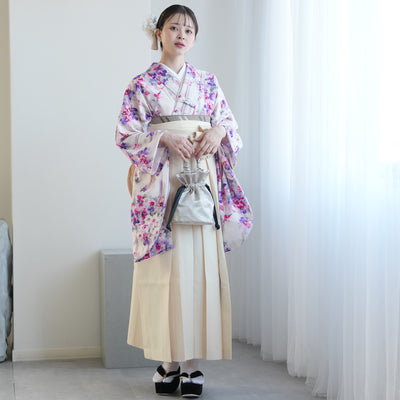 【レンタル】 袴 17点セット JILL STUART / ジル・スチュアート 袴91-99cm（身長153-170cm） 二尺袖着物 フルセット レディース 大学生 卒業式 日本製 （1020601201）