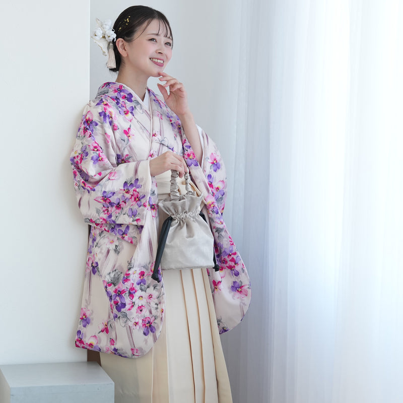 【レンタル】 袴 17点セット JILL STUART / ジル・スチュアート 袴91-99cm（身長153-170cm） 二尺袖着物 フルセット レディース 大学生 卒業式 日本製 （1020601201）