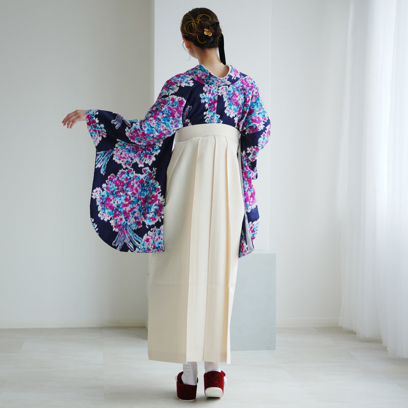 【レンタル】 袴 17点セット JILL STUART / ジル・スチュアート 袴91-99cm（身長153-170cm） 二尺袖着物 フルセット レディース 大学生 卒業式 日本製 （1020601411）