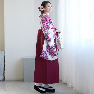 【レンタル】 袴 17点セット JILL STUART / ジル・スチュアート 袴91-99cm（身長153-170cm） 二尺袖着物 フルセット レディース 大学生 卒業式 日本製 （1020601501）