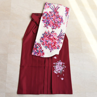 【レンタル】 袴 17点セット JILL STUART / ジル・スチュアート 袴91-99cm（身長153-170cm） 二尺袖着物 フルセット レディース 大学生 卒業式 日本製 （1020601501）