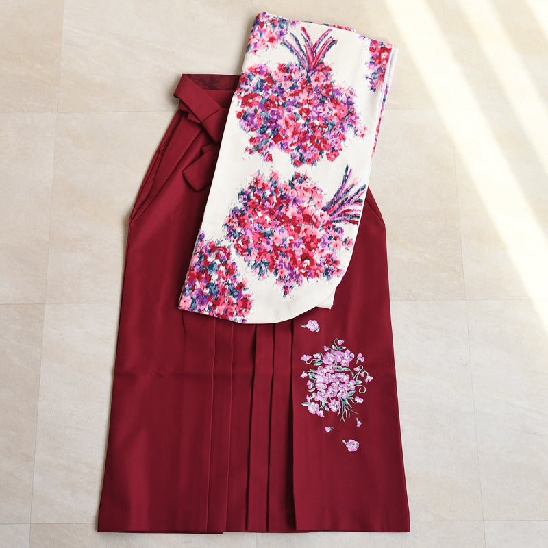 【レンタル】 袴 17点セット JILL STUART / ジル・スチュアート 袴91-99cm（身長153-170cm） 二尺袖着物 フルセット レディース 大学生 卒業式 日本製 （1020601501）