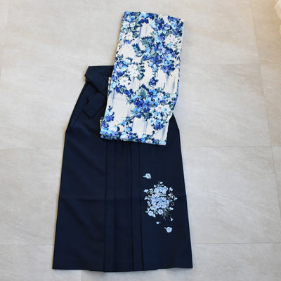 【レンタル】 袴 17点セット JILL STUART / ジル・スチュアート 袴91-99cm（身長153-170cm） 二尺袖着物 フルセット レディース 大学生 卒業式 日本製 （1020601601）