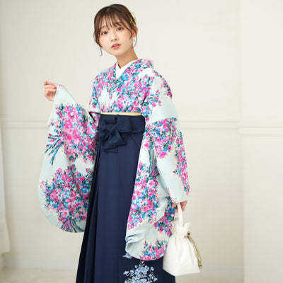 【レンタル】 袴 17点セット JILL STUART / ジル・スチュアート 袴91-99cm（身長153-170cm） 二尺袖着物 フルセット レディース 大学生 卒業式 日本製 （1020601701）