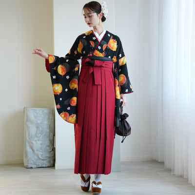 【レンタル】 袴 17点セット モダンアンテナ 袴91-99cm（身長153-170cm） 二尺袖着物 フルセット レディース 大学生 卒業式 日本製 （1020602101）