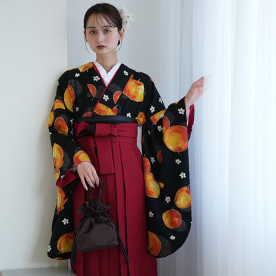 【レンタル】 袴 17点セット モダンアンテナ 袴91-99cm（身長153-170cm） 二尺袖着物 フルセット レディース 大学生 卒業式 日本製 （1020602101）