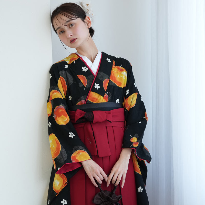 【レンタル】 袴 17点セット モダンアンテナ 袴91-99cm（身長153-170cm） 二尺袖着物 フルセット レディース 大学生 卒業式 日本製 （1020602101）