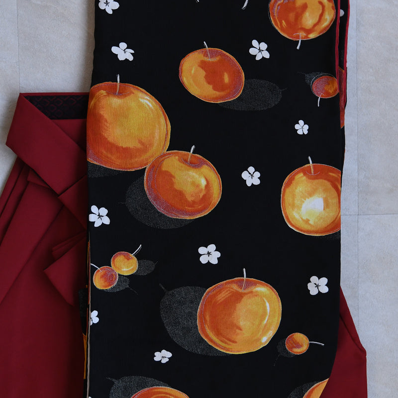 【レンタル】 袴 17点セット モダンアンテナ 袴91-99cm（身長153-170cm） 二尺袖着物 フルセット レディース 大学生 卒業式 日本製 （1020602101）