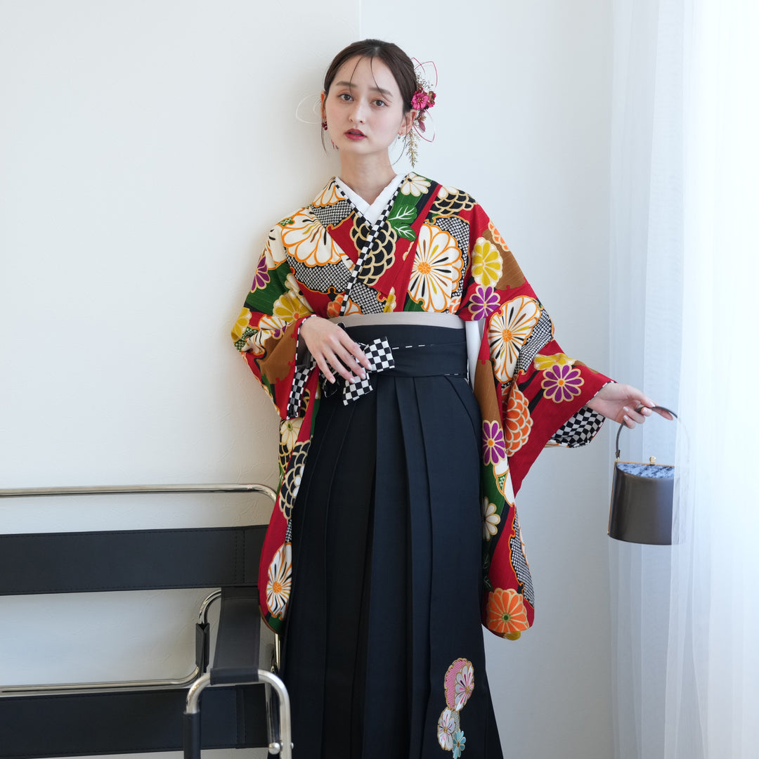 レンタル】 袴 17点セット JAPANSTYLE×中村里砂 袴91-99cm（身長153