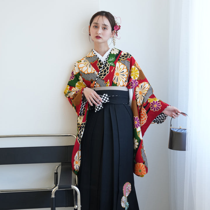 レンタル】 袴 17点セット JAPANSTYLE×中村里砂 袴91-99cm（身長153