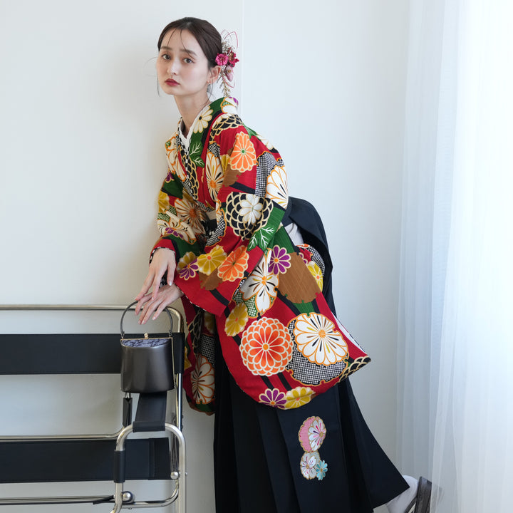 レンタル】 袴 17点セット JAPANSTYLE×中村里砂 袴91-99cm（身長153