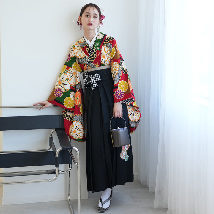 レンタル】 袴 17点セット JAPANSTYLE×中村里砂 袴91-99cm（身長153
