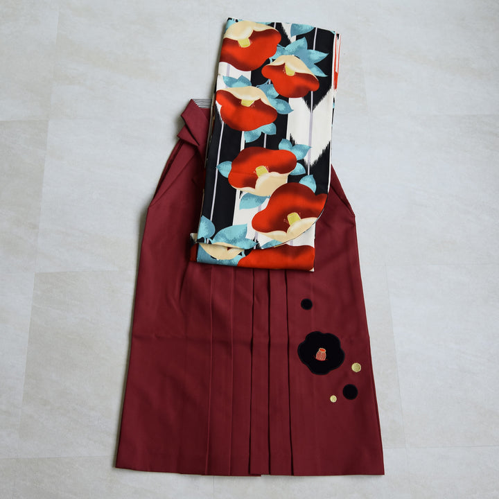 ꫛꫀꪝ✧No.A251 和装小物3点セット 黒×赤 悪く 