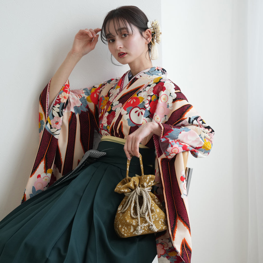 utatane 袴 袴 2点セット 2尺袖着物 utatane 卒業式 販売 袴91-99cm（身長