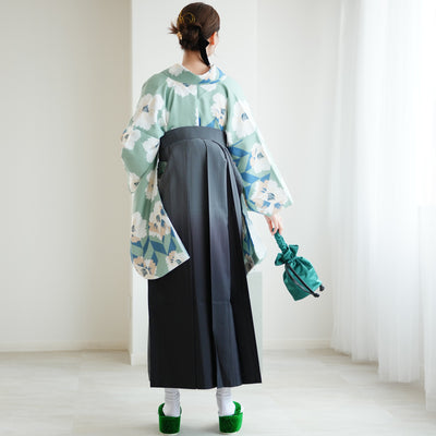 【レンタル】 袴 17点セット ニコアンティーク 袴91cm（身長153-158cm） 二尺袖着物 フルセット レディース 大学生 卒業式 レトロ（1020652911）