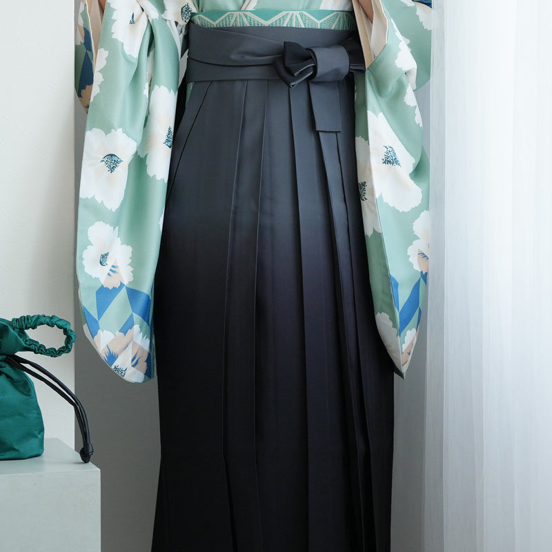 【レンタル】 袴 17点セット ニコアンティーク 袴91cm（身長153-158cm） 二尺袖着物 フルセット レディース 大学生 卒業式 レトロ（1020652911）
