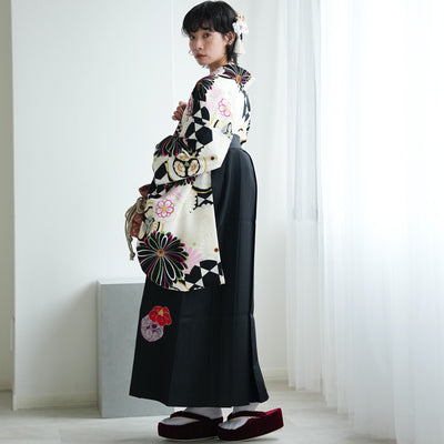 【レンタル】袴 17点セット JAPAN STYLE×中村里砂 袴91-99cm（身長153-170cm） 二尺袖着物 卒業式 大学生 レディース 日本製 （1020653601）