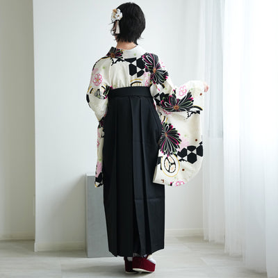 【レンタル】袴 17点セット JAPAN STYLE×中村里砂 袴91-99cm（身長153-170cm） 二尺袖着物 卒業式 大学生 レディース 日本製 （1020653601）